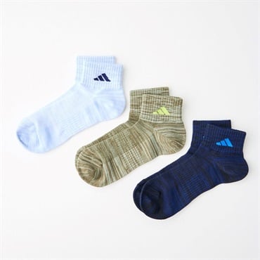 adidas(アディダス) 補強ショート丈ソックス3足組 メンズ(セットカラー-24-26CM)