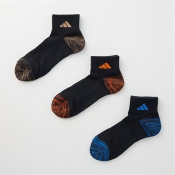 adidas(アディダス) ショート丈補強ソックス 3足組 メンズ(セットアソート-24-26CM)