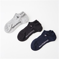 new balance(ニューバランス) ロゴ刺繍ショート丈ソックス3足組 メンズ(セットカラー-24-26CM)