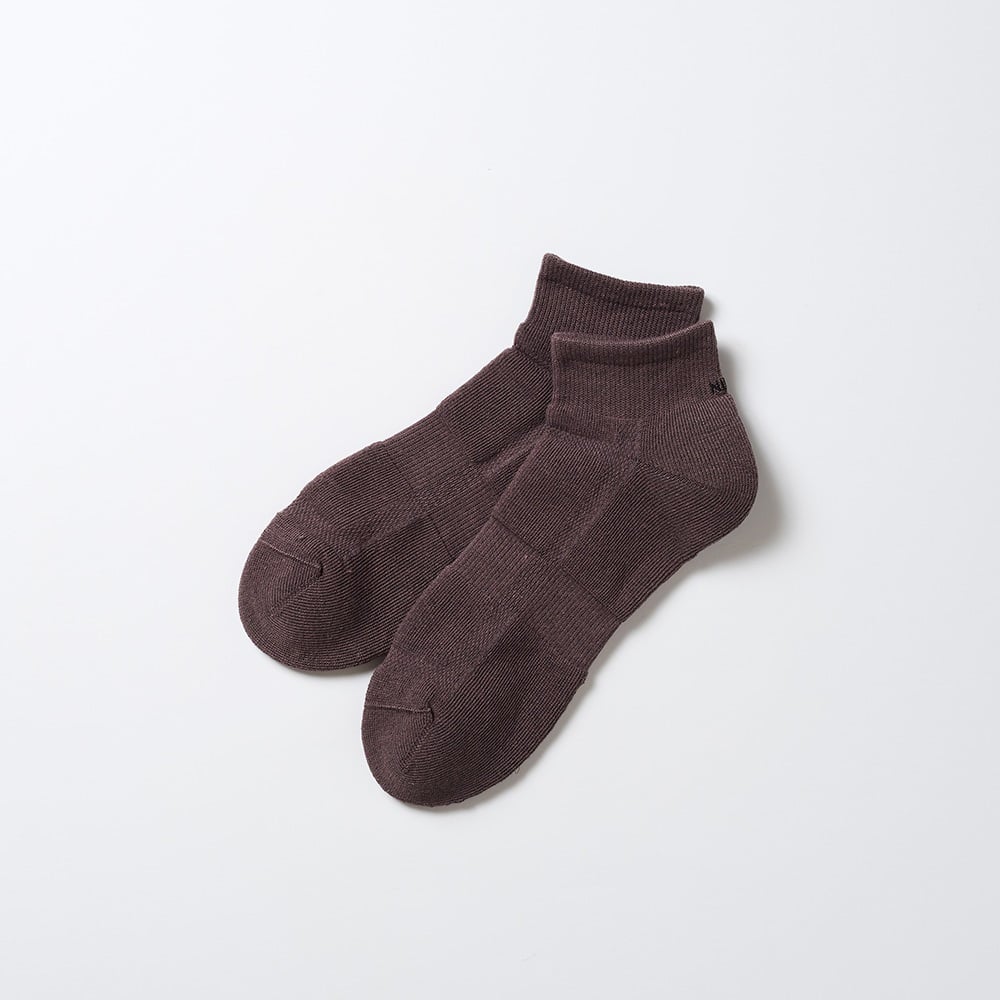 NIRMATA BASIC ロゴ刺繍総パイルショートソックス メンズ(チャ-25-27CM)