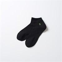 NIRMATA GRAPHIC n刺繍スニーカー丈ソックス メンズ(クロ-25-27CM)