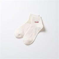 NIRMATA GRAPHIC ワッペンワッフル刺繍ショート丈ソックス メンズ(オフ-25-27CM)