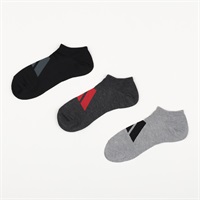 adidas(アディダス) 消臭加工スニーカー丈ソックス3足組 メンズ(モノトーン-24-26CM)