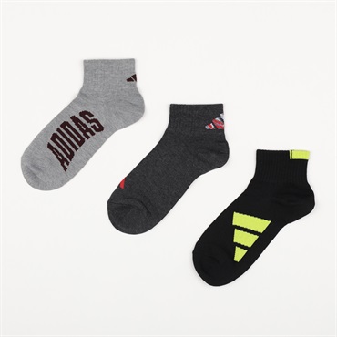 adidas(アディダス) 消臭加工異柄ショート丈ソックス3足組 メンズ(セットアソート-24-26CM)