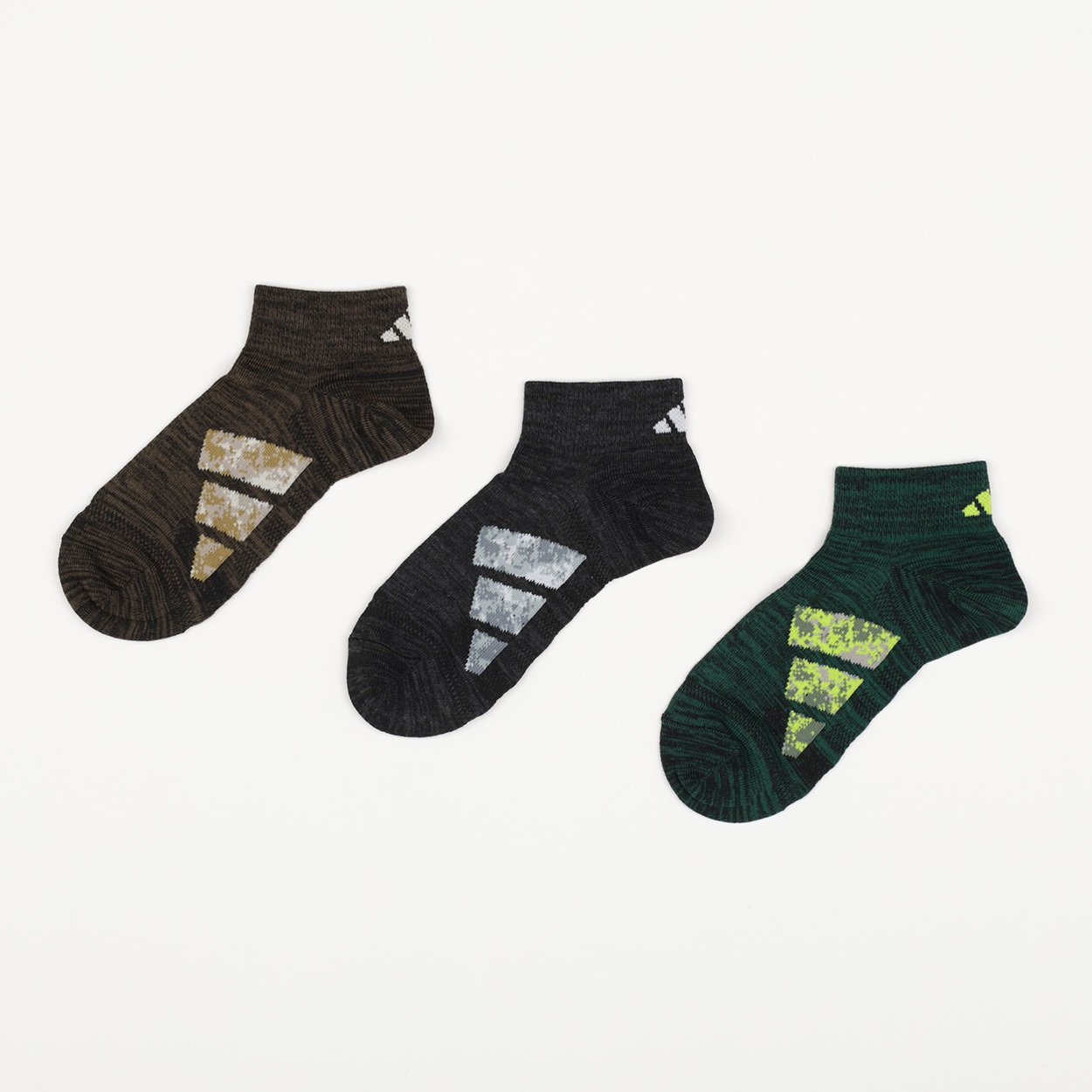 adidas(アディダス) 足底メッシュスニーカー丈ソックス3足組 メンズ(セットアソート-24-26CM)