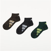 adidas(アディダス) 足底メッシュスニーカー丈ソックス3足組 メンズ(セットアソート-24-26CM)