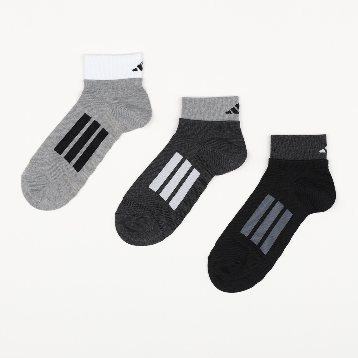 adidas(アディダス) 足底メッシュショート丈ソックス3足組 メンズ(モノトーン-26-28CM)