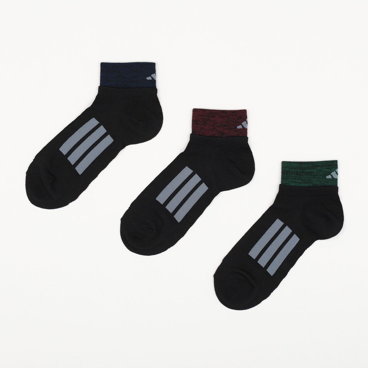 adidas(アディダス) 足底メッシュショート丈ソックス3足組 メンズ(セットアソート-26-28CM)