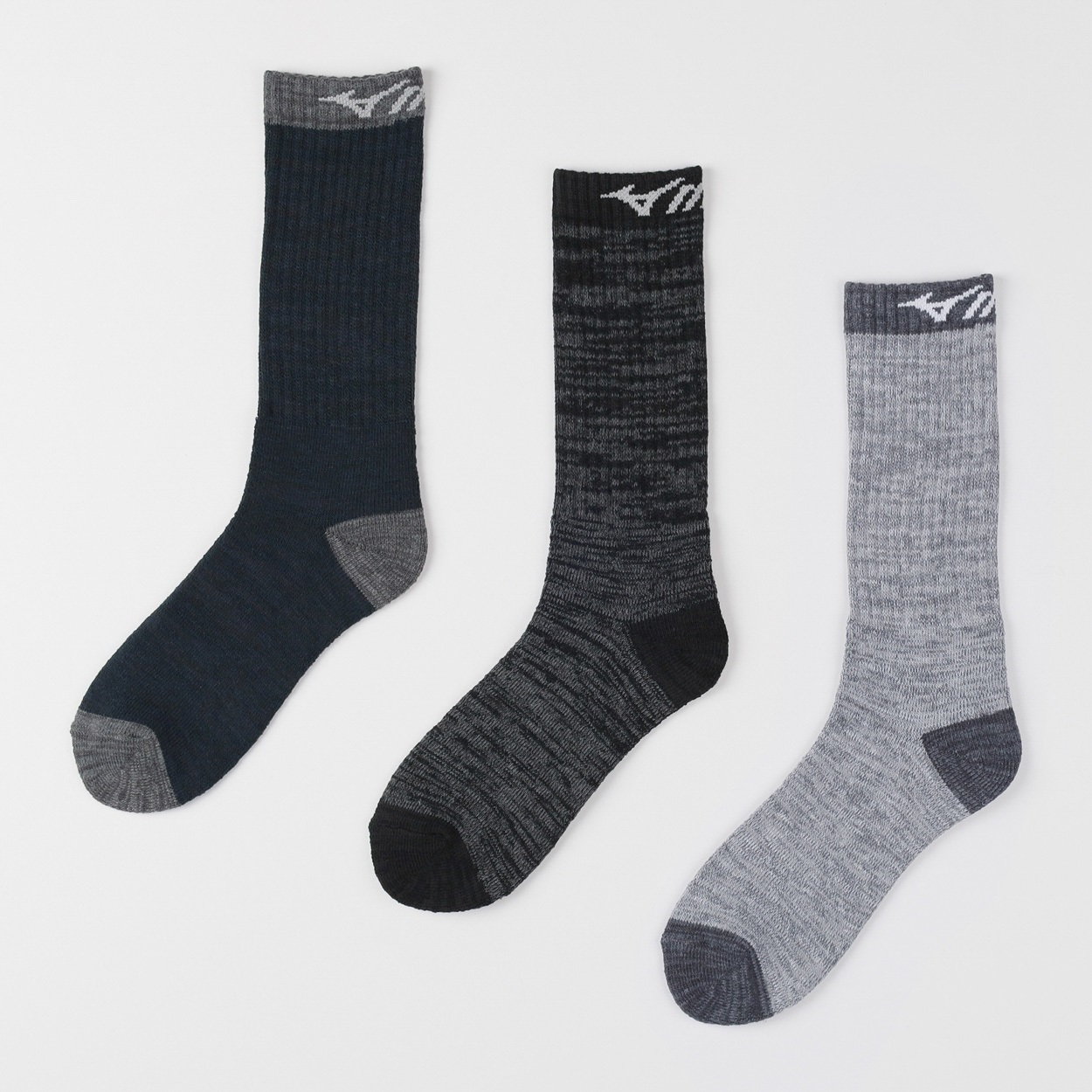 mizuno(ミズノ) パイル クルー丈ソックス3足組 メンズ | イオン