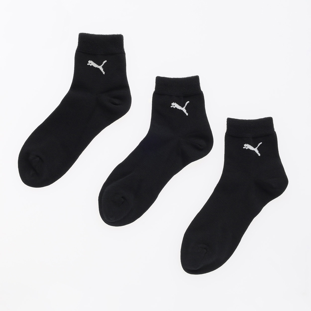 PUMA(プーマ) ソフトフィット ショート丈ソックス3足組 メンズ(クロ-24-26CM)