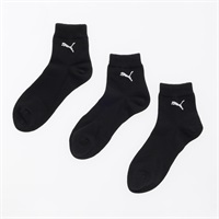 PUMA(プーマ) ソフトフィット ショート丈ソックス3足組 メンズ(クロ-24-26CM)