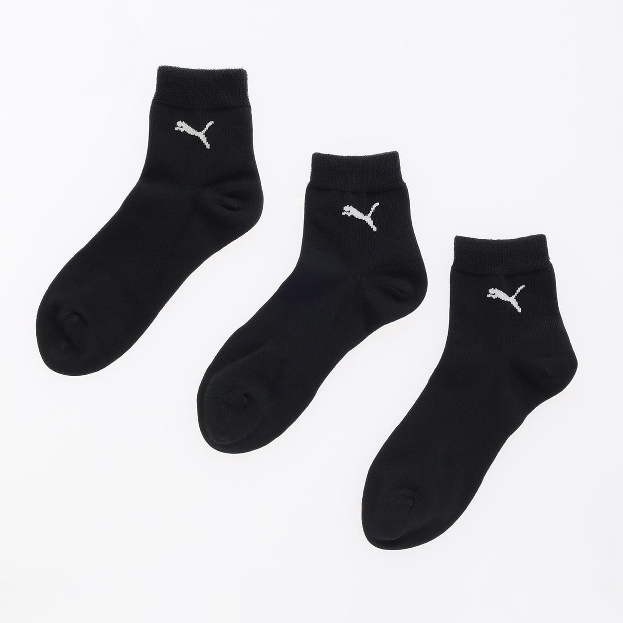 PUMA(プーマ) ソフトフィット ショート丈ソックス3足組 メンズ(クロ-26-28CM)