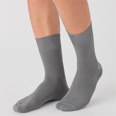SAVING THE PLANET by KATHARINE HAMNETT ハーフ丈ワッフル編みソックス メンズ(グレー-25-27CM)