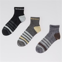 new balance(ニューバランス) 甲ライン ショート丈ソックス 3足組 メンズ(セットアソートB-24-26CM)