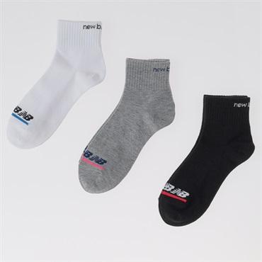 new balance(ニューバランス) つま先ロゴ ショート丈ソックス 3足組 メンズ