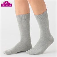 ダイヤ柄クルー丈ソックス メンズ(グレー-25-27CM)