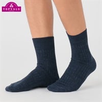 服から生まれた靴下 ハーフ丈リブソックス メンズ(コイアオ-25-27CM)