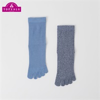 平無地5本指ハーフ丈ソックス 2足組 メンズ トップバリュ PEACE FIT(ピースフィット)(ソノタ１-25-27CM)