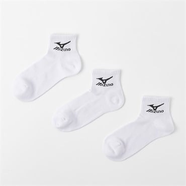 mizuno(ミズノ) 甲メッシュ10cm丈ソックス 3足組  メンズ