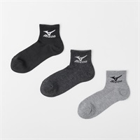 mizuno(ミズノ) 甲メッシュ10cm丈ソックス 3足組  メンズ(コミ-24-26CM)