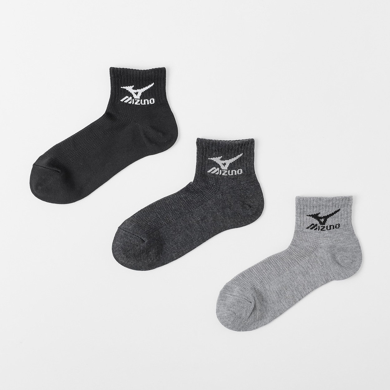 mizuno(ミズノ) 甲メッシュ10cm丈ソックス 3足組  メンズ(コミ-26-28CM)