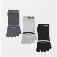 mizuno(ミズノ) 甲メッシュ７．５ｃｍ丈５本指ソックス３足組  メンズ(ソノタ１-24-26CM)