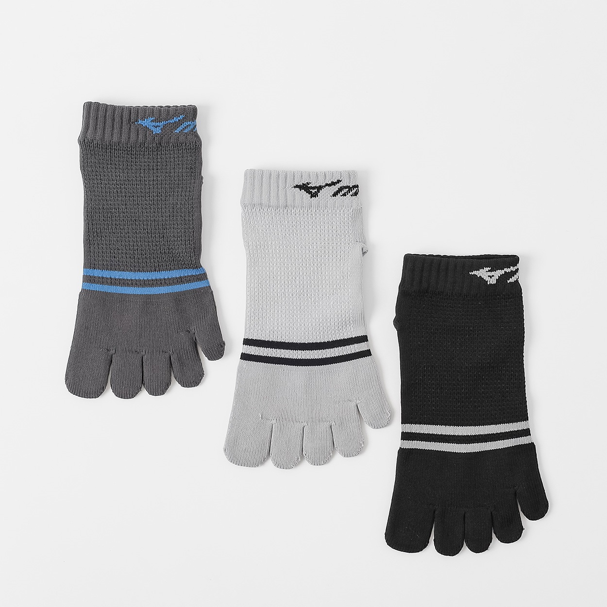 mizuno(ミズノ) 甲メッシュ７．５ｃｍ丈５本指ソックス３足組  メンズ(ソノタ１-26-28CM)