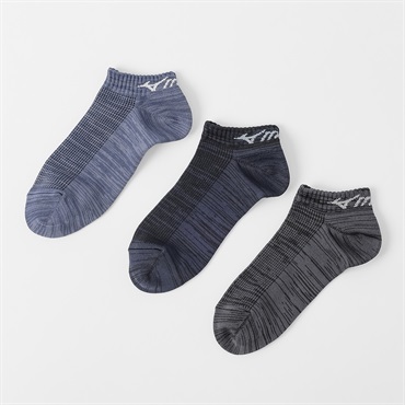 mizuno(ミズノ) 甲メッシュ７．５ｃｍ丈ソックス３足組  メンズ