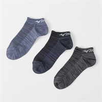 mizuno(ミズノ) 甲メッシュ７．５ｃｍ丈ソックス３足組  メンズ(コミ-24-26CM)