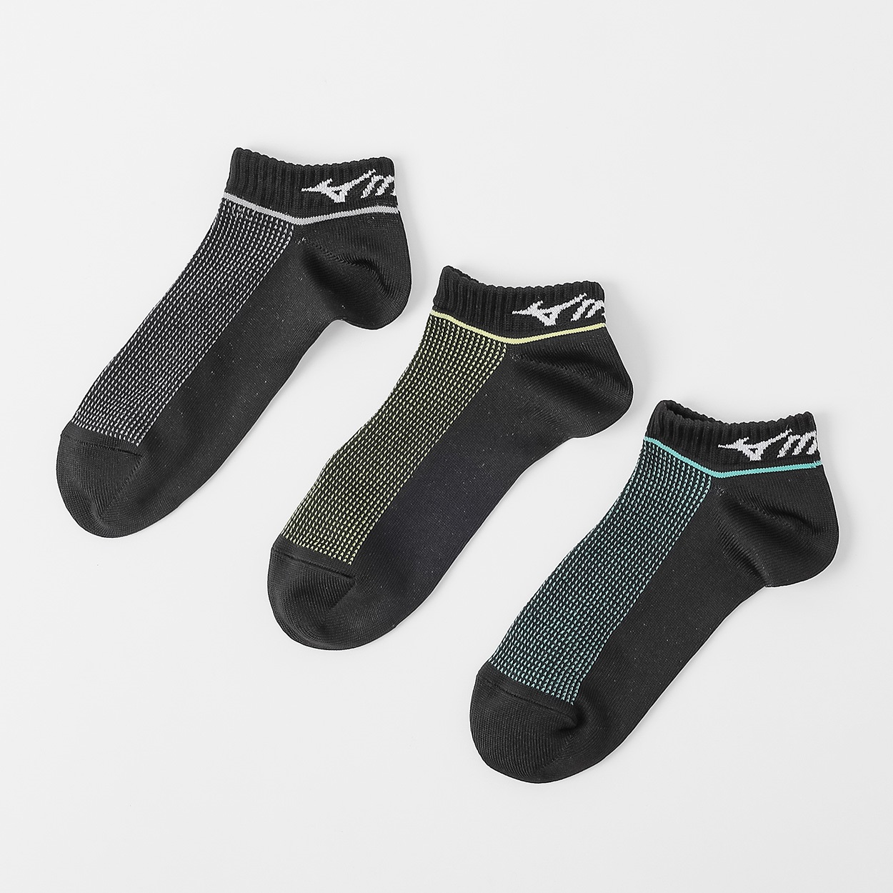 mizuno(ミズノ) 甲メッシュ７．５ｃｍ丈ソックス３足組  メンズ(ソノタ１-24-26CM)