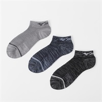 mizuno(ミズノ) オールメッシュ７．５ｃｍ丈ソックス３足組  メンズ(コミ-24-26CM)
