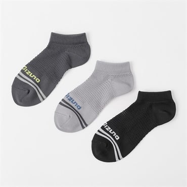 mizuno(ミズノ) オールメッシュ７．５ｃｍ丈ソックス３足組  メンズ(ソノタ１-24-26CM)