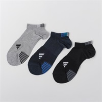 adidas(アディダス) スニーカー丈スーパーメッシュソックス 3足組 メンズ(モノトーン-24-26CM)