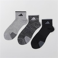 adidas(アディダス) ショート丈スーパーメッシュソックス 3足組 メンズ(モノトーン-24-26CM)