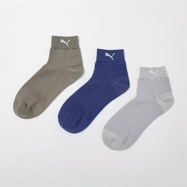 PUMA(プーマ) メッシュ編みショート丈ソックス3足組 メンズ(セットアソートB-24-26CM)