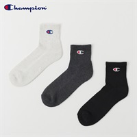 Champion(チャンピオン) 底パイル編みショート丈ソックス 3足組 メンズ(アソートセットB-25-27CM)