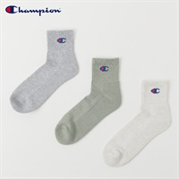 Champion(チャンピオン) 底パイル編みショート丈ソックス 3足組 メンズ(アソートセットE-25-27CM)