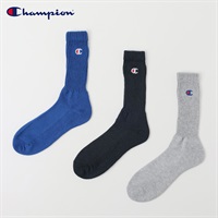 Champion(チャンピオン) リブ編みクルー丈ソックス 3足組 メンズ(アソートセットC-25-27CM)