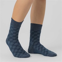 POLO BRITISH COUNTRY SPIRIT アーガイル柄冷感ショート丈ソックス メンズ(アオ-25-27CM)