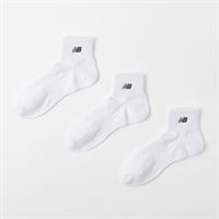 new balance(ニューバランス) ロゴショート丈ソックス 3足組 メンズ(シロ-24-26CM)