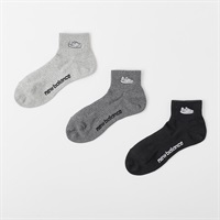 new balance(ニューバランス) 靴刺繍ショート丈ソックス 3足組 メンズ(セットカラー-24-26CM)