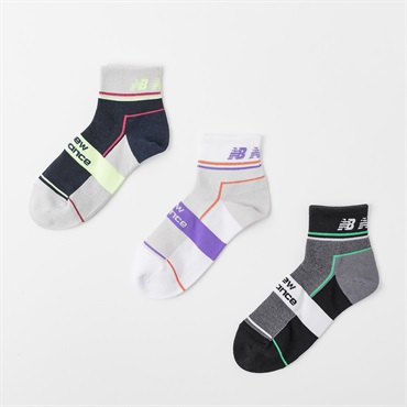 new balance(ニューバランス) 甲柄ショート丈ソックス 3足組 メンズ