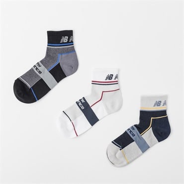 new balance(ニューバランス) 甲柄ショート丈ソックス 3足組 メンズ(セットカラーB-24-26CM)