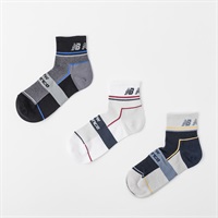 new balance(ニューバランス) 甲柄ショート丈ソックス 3足組 メンズ(セットカラーB-24-26CM)