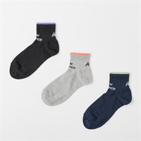 new balance(ニューバランス) ライン柄ショート丈ソックス 3足組 メンズ(セットカラー-24-26CM)
