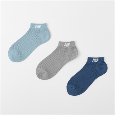 new balance(ニューバランス) ビッグメッシュスニーカー丈ソックス 3足組 メンズ