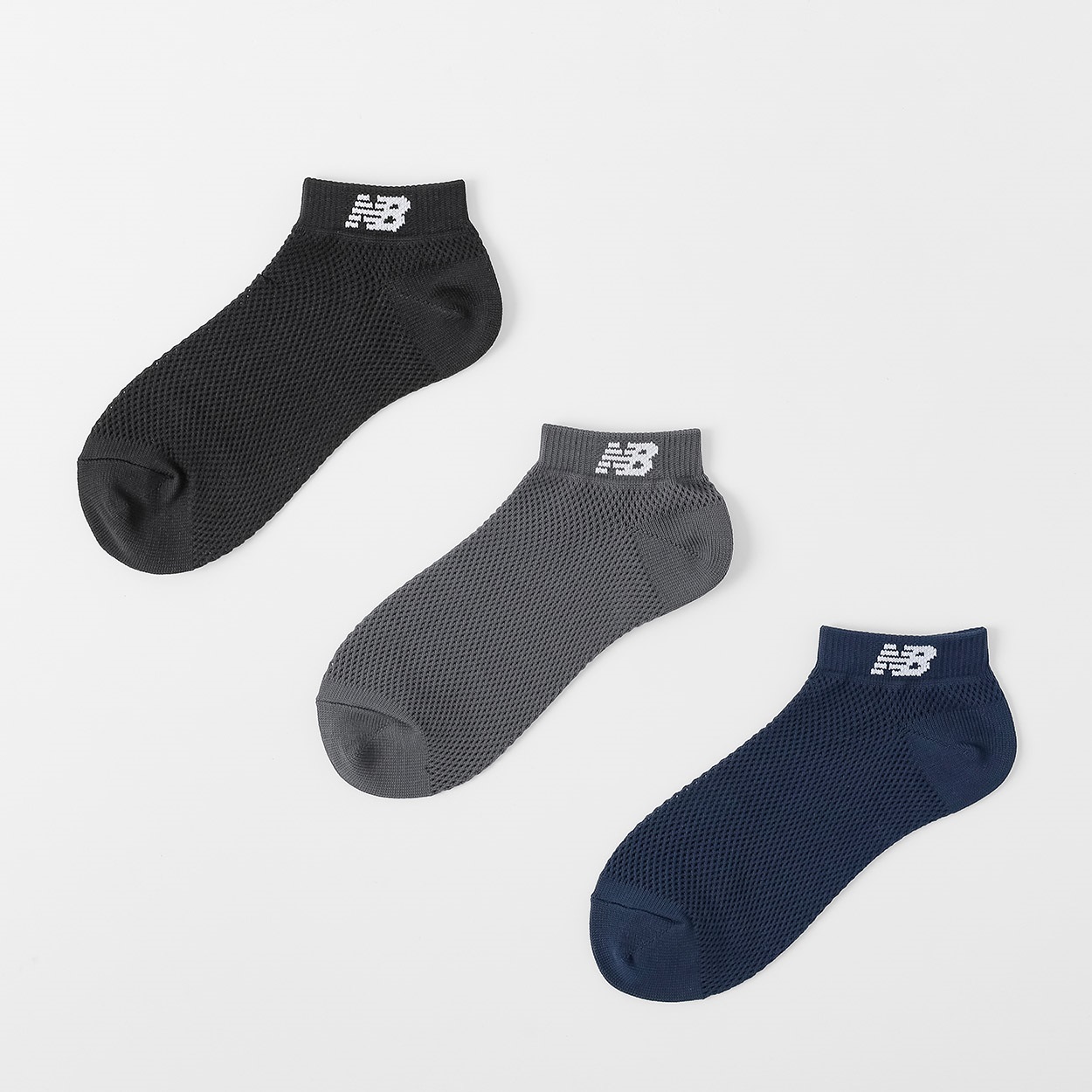 new balance(ニューバランス) ビッグメッシュスニーカー丈ソックス 3足