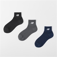 new balance(ニューバランス) ビッグメッシュショート丈ソックス 3足組 メンズ(セットカラーB-24-26CM)