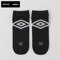 NIRMATA×umbroコラボソックス ビッグロゴスニーカー丈 メンズ(ブラック-25-27CM)