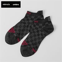 NIRMATA×umbroコラボソックス チェッカースニーカー丈 メンズ(ブラック-25-27CM)